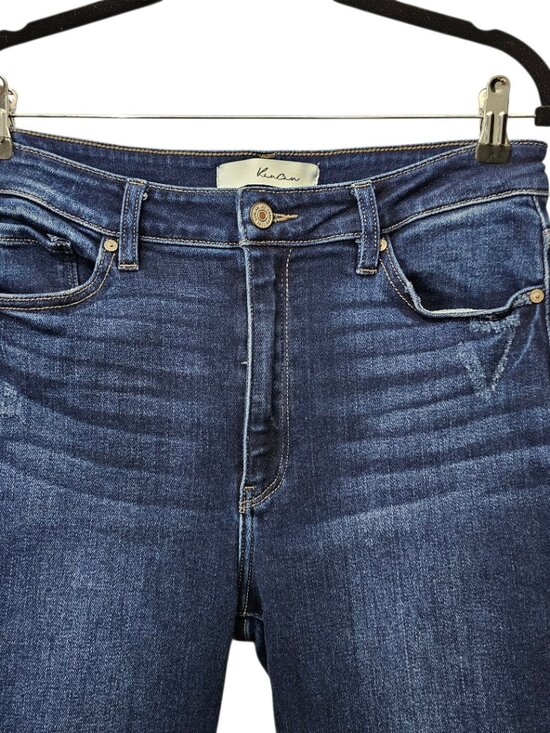 Kancan Maria Women's Denim High-rise Skinny Fray Hem Ankle Blue Jeans Size 9/28 - Picture 4 of 10